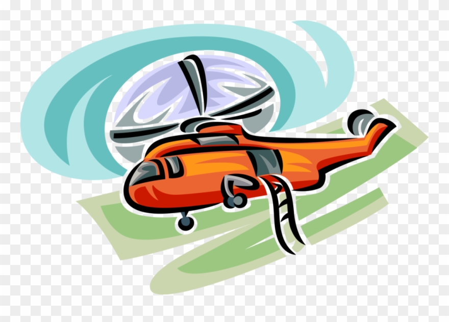 Vector Illustration Of Helicopter Rotorcraft Applies - Helicopter Rotor Clipart