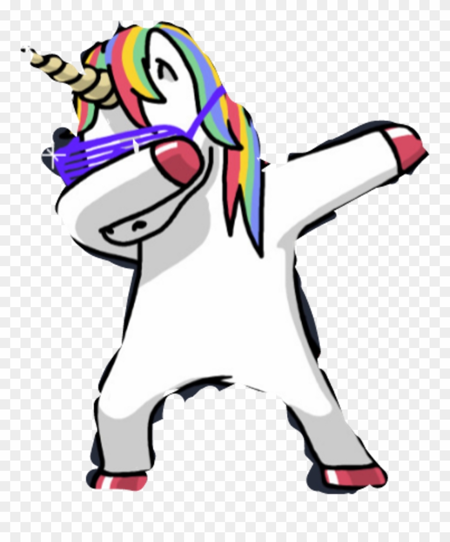 Unicorn Sticker - Unicorn Dabbing Clipart