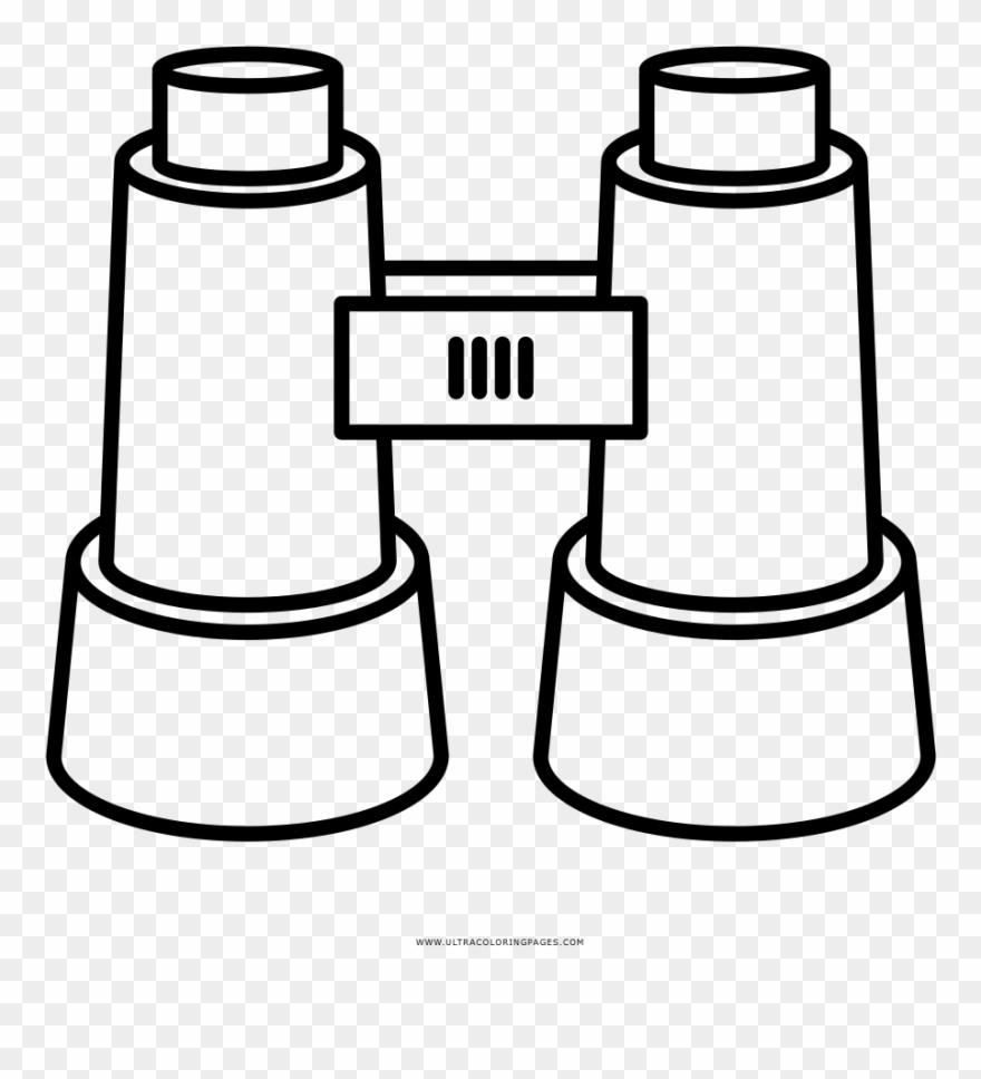 Binoculars Coloring Page - Vector Graphics Clipart
