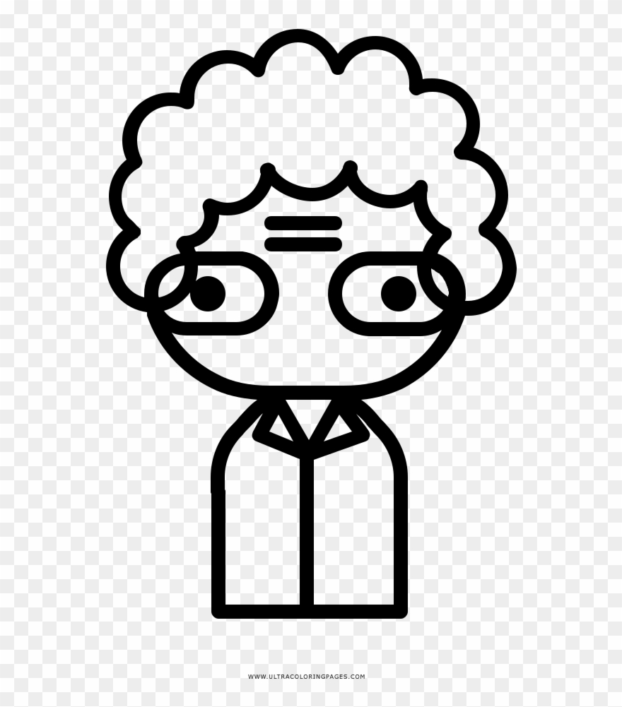 Grandmother Coloring Page - Sticker Clipart