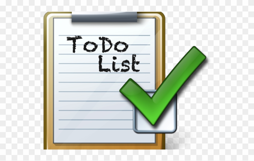 Check Clipart Todo List - Cartoon To Do List - Png Download