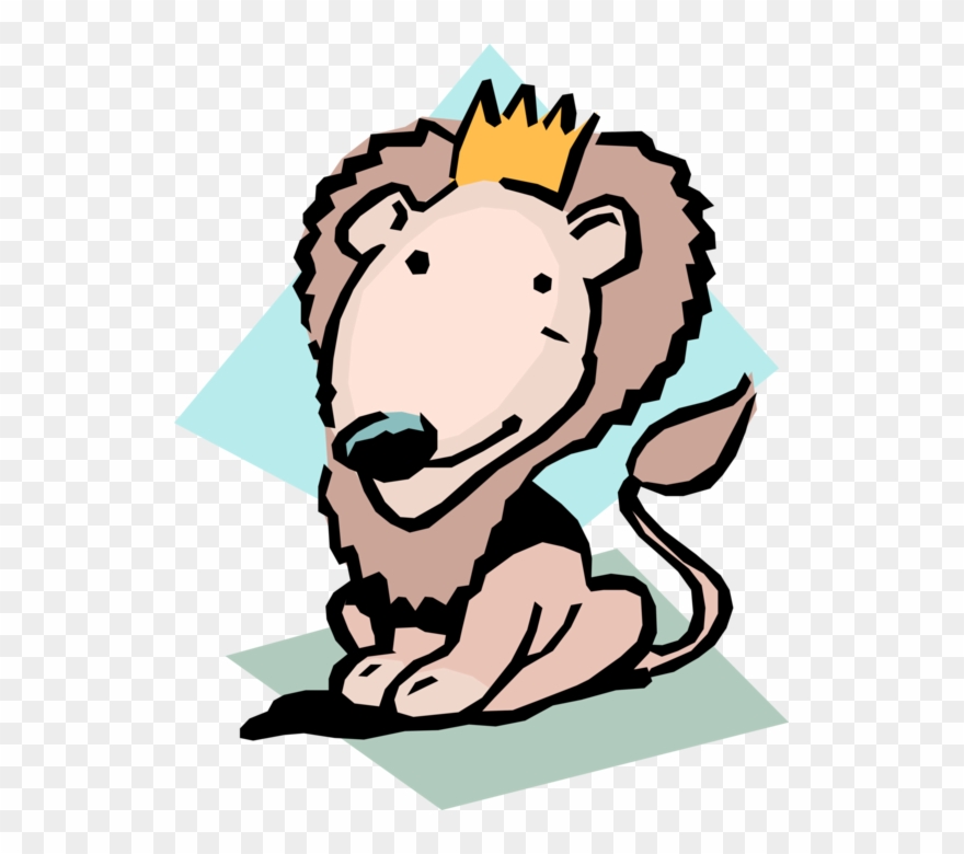 Vector Illustration Of Cartoon African Lion King Of Clipart