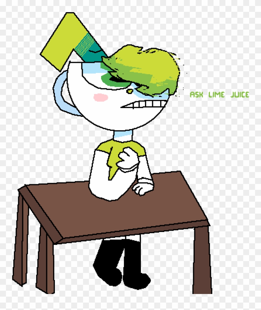 Ask My Cuphead Oc Lime Juice - Cartoon Clipart