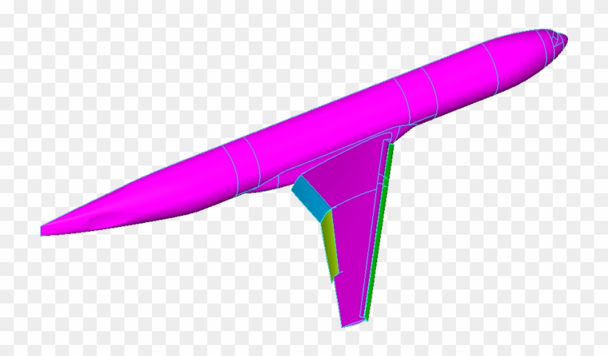 Solid Models Of The Wing-body , Leading Edge Slat (dark - Airliner Clipart