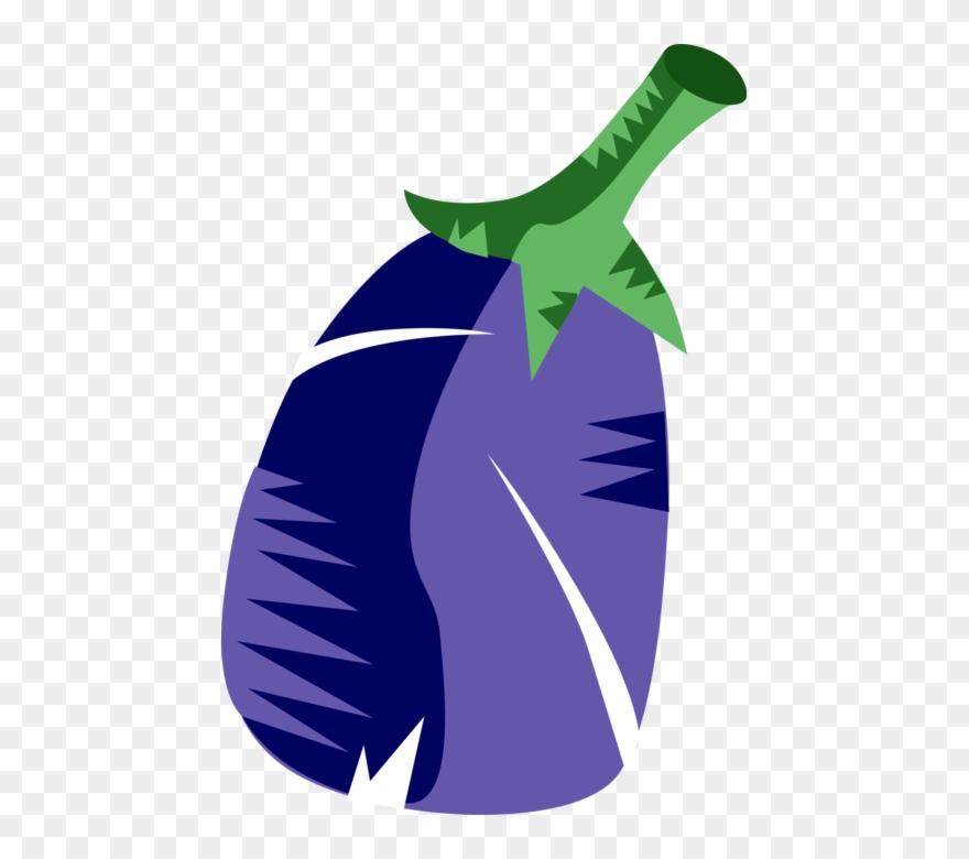 Vector Illustration Of Eggplant Aubergine Nightshade - Seedless Fruit Clipart