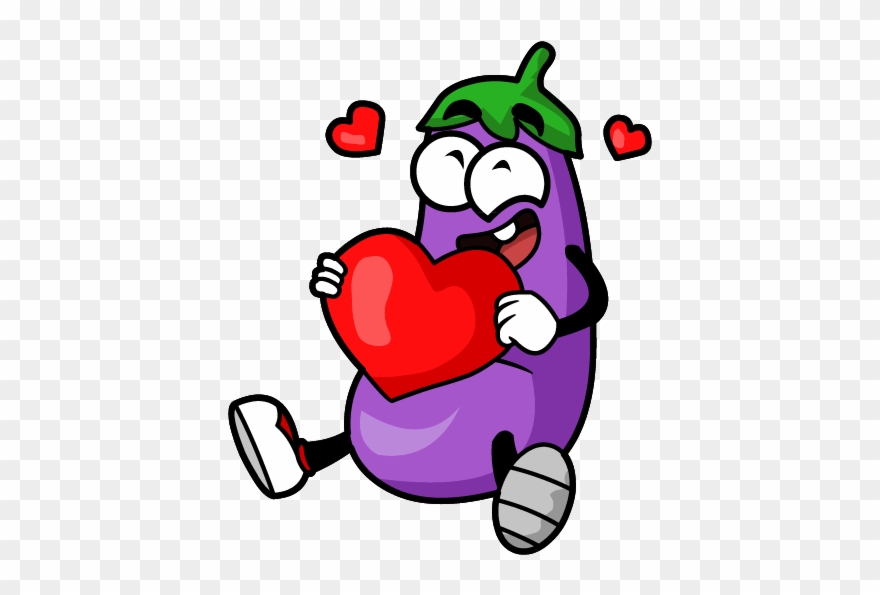Eggplant Stickers Clipart