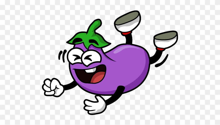 Eggplant Stickers Messages Sticker-5 - Cartoon Clipart