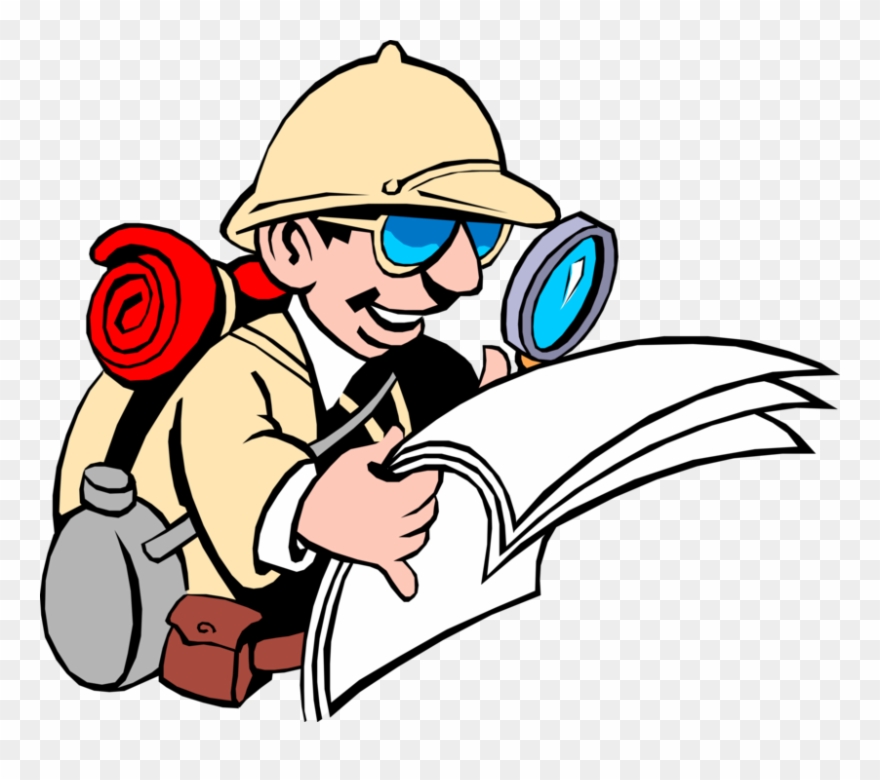 Vector Illustration Of Male Safari Adventurer Carefully - Explorer Clipart - Png Download
