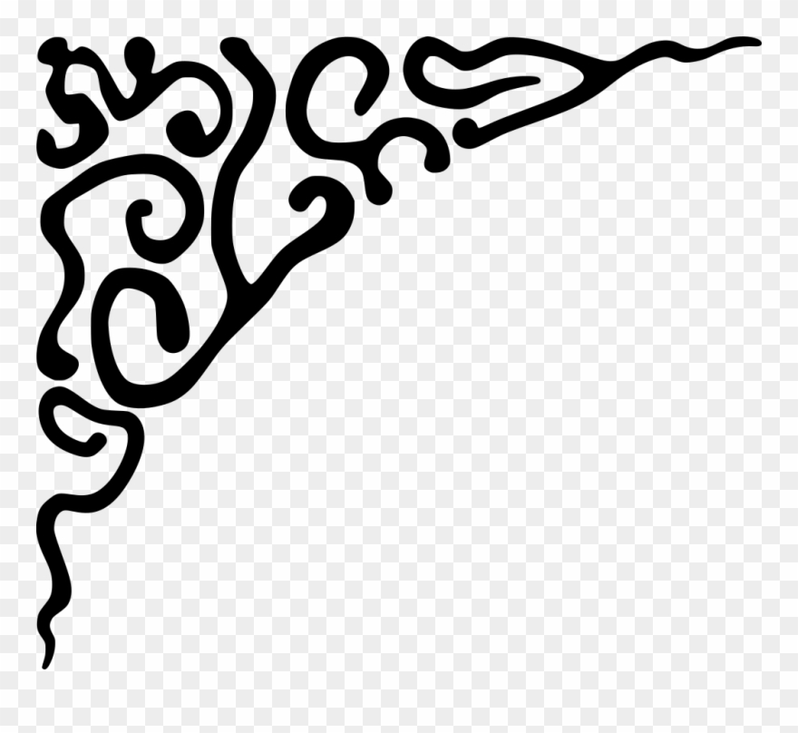 Flourish Ornament Decoration Fancy Free Image Icon - زخرفة ركن Clipart