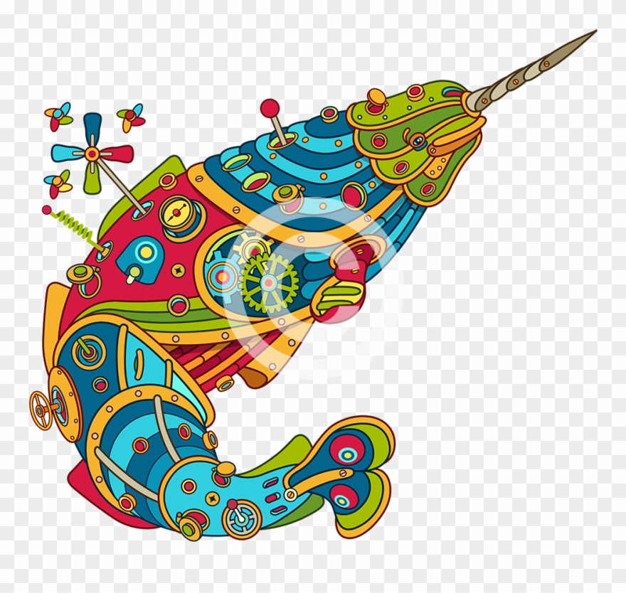 N For Narwhal - Illustration Clipart