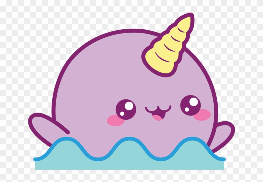 Splashing Narwhal Clipart
