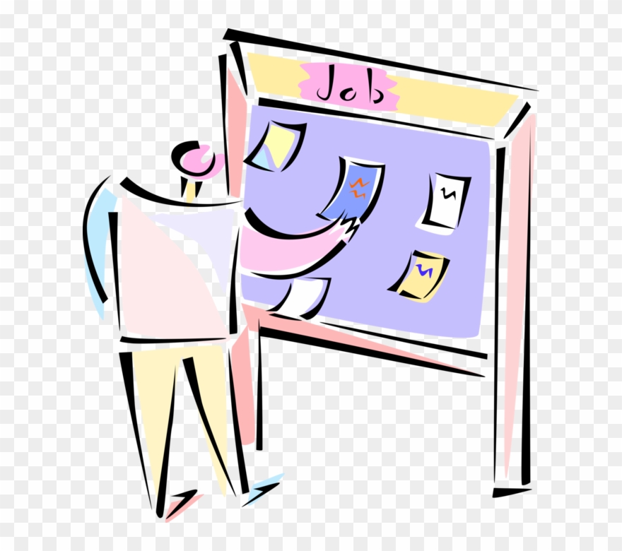 Download Vector Illustration Of Unemployed Worker Looks For Clipart