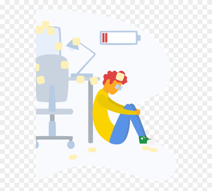 Overtime Will Eventually Result In Employee Burnout Clipart