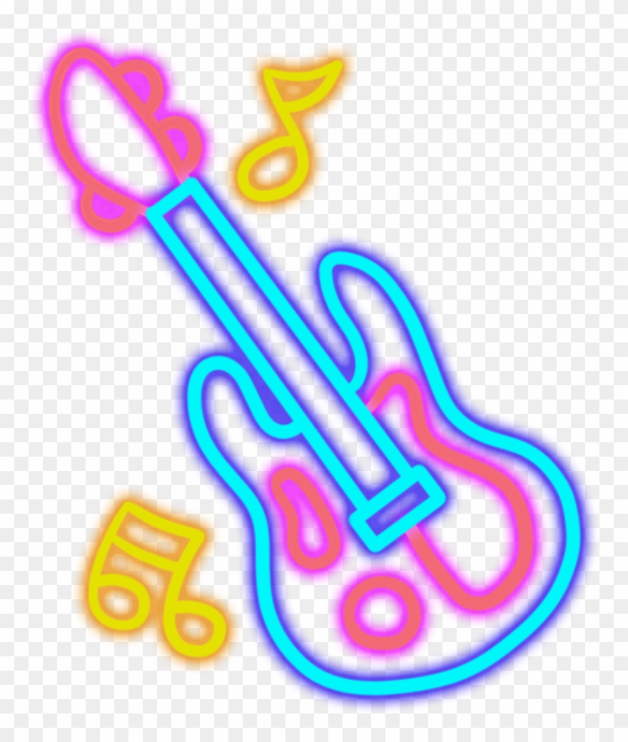 Music Neon Neonlight Lighting Cute Colorful Musicnotes Clipart