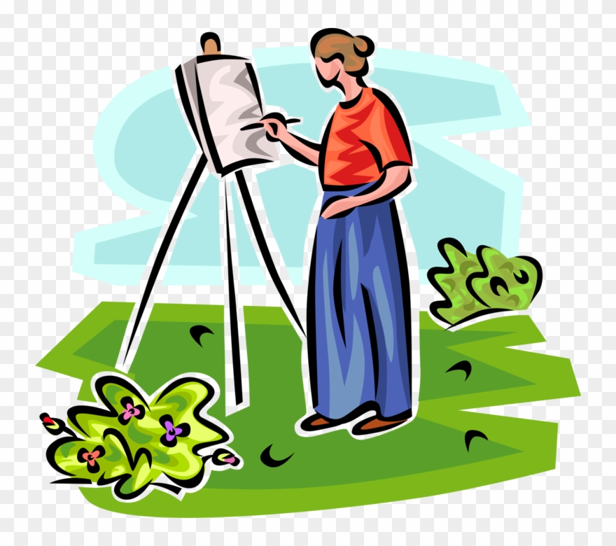 Artist Draws Artwork Picture Clipart