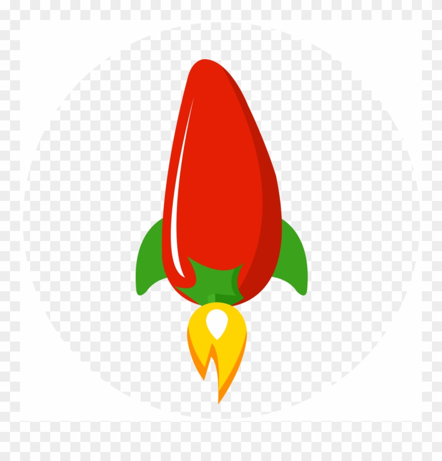 Chile Media Rocket Clipart