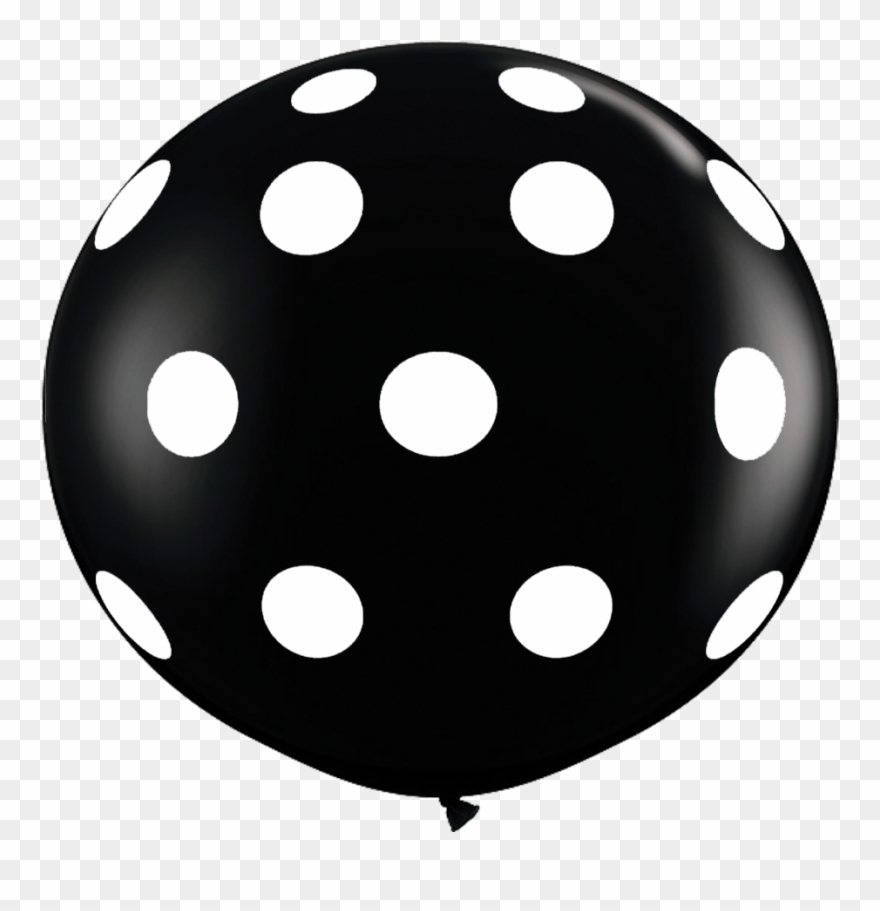 36" Extra Large Round Polka Dot Latex Balloon - Red Polka Dots Balloons Clipart