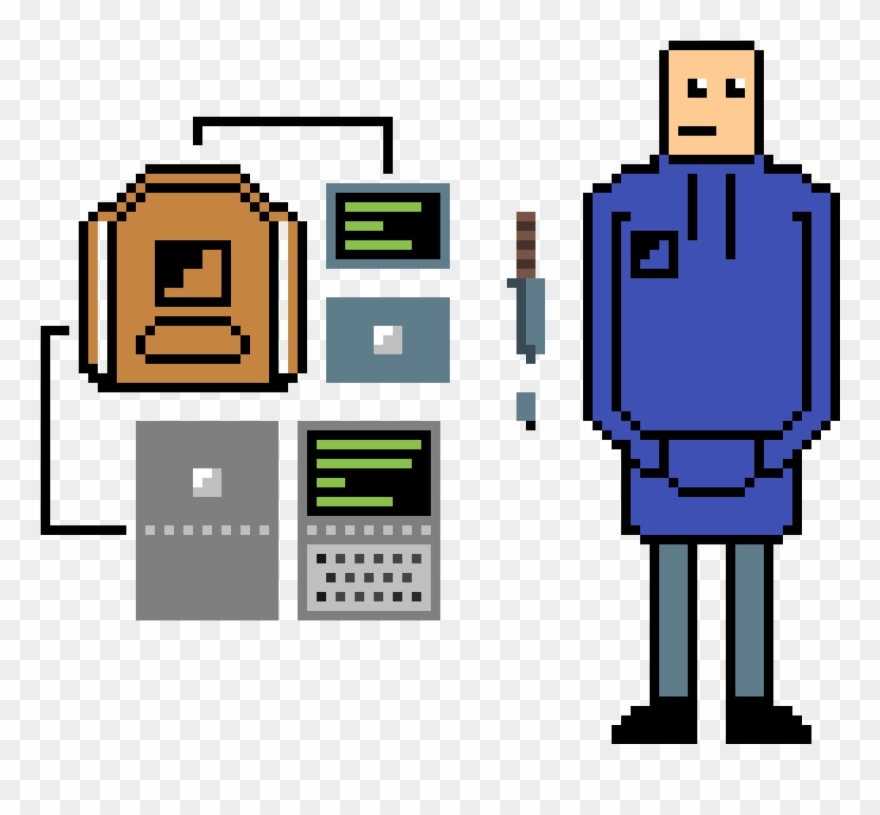 Hacker - Illustration Clipart