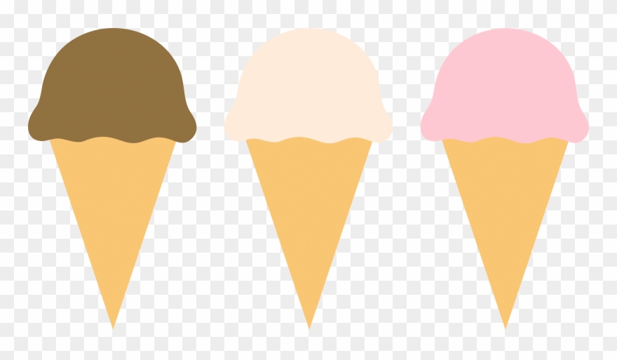 Ice Cream Clipart Border - Ice Cream Cones Strawberry Chocolate Vanilla - Png Download