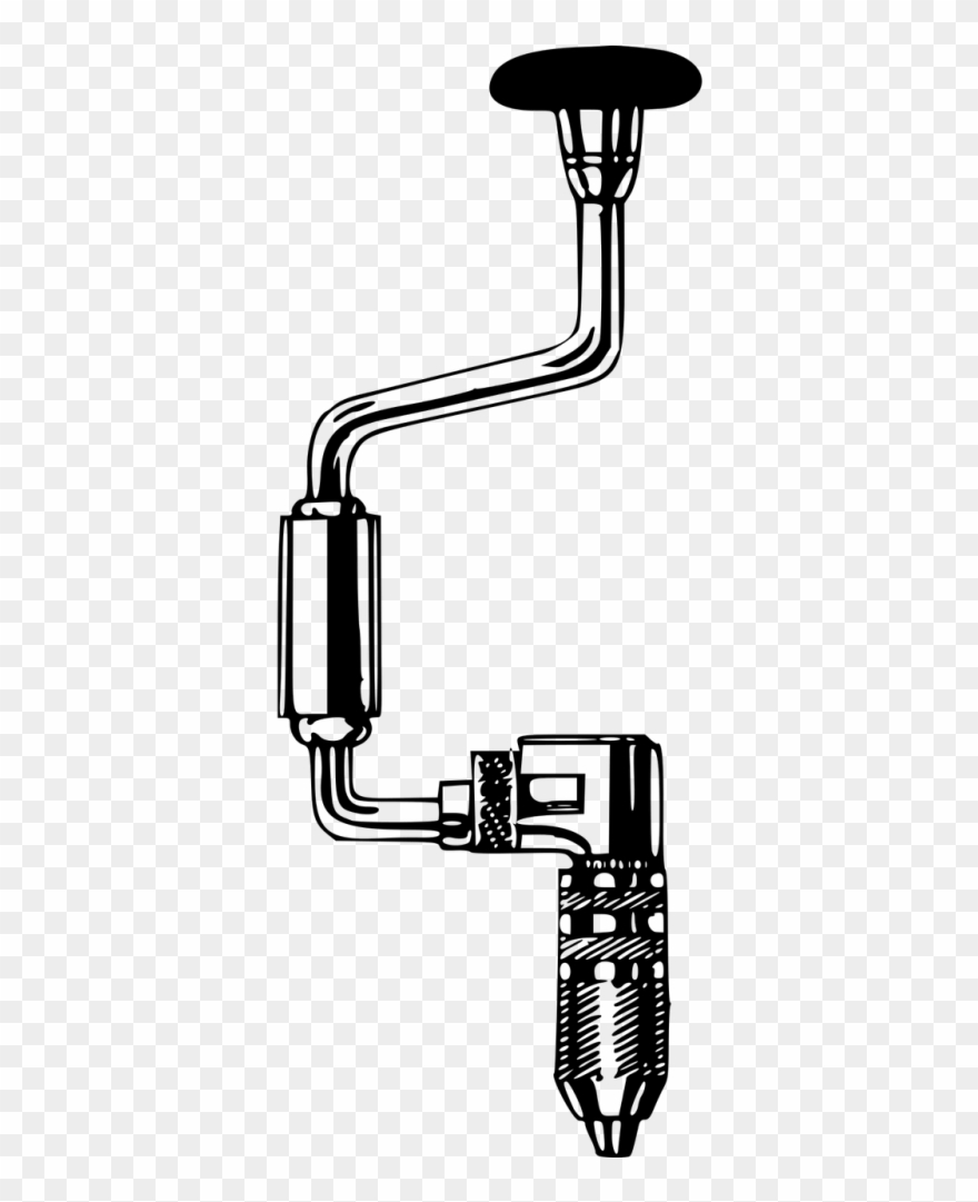 Brace,drill,hand Drill,tool,free Vector Graphics Hand Drill Clipart Png Download (3216836