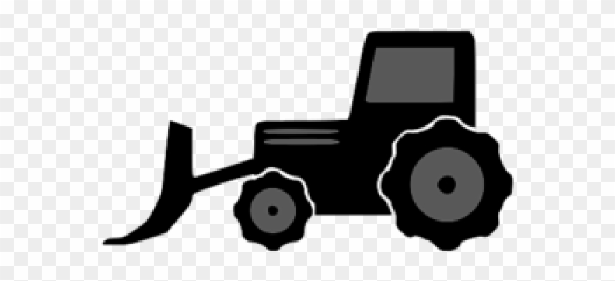 Black Clipart Bulldozer - Clip Art - Png Download