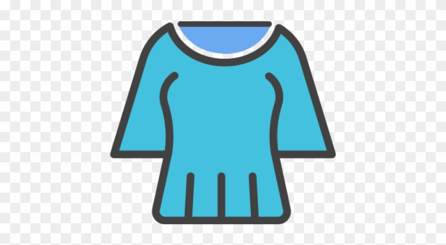 Gown Clipart Blue Blouse - Png Download