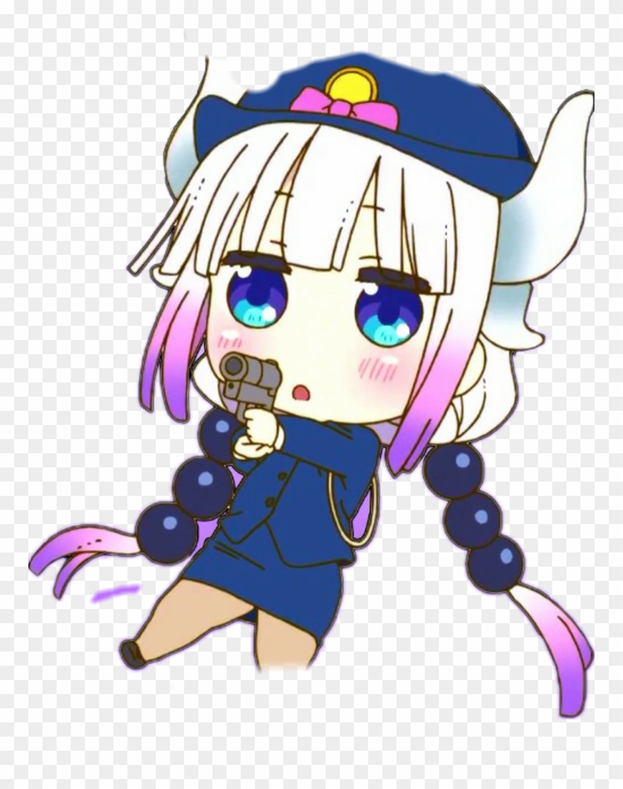 Misskoboyashisdragonmaid Anime Kawaii Transparent Background - Loli Police Clipart