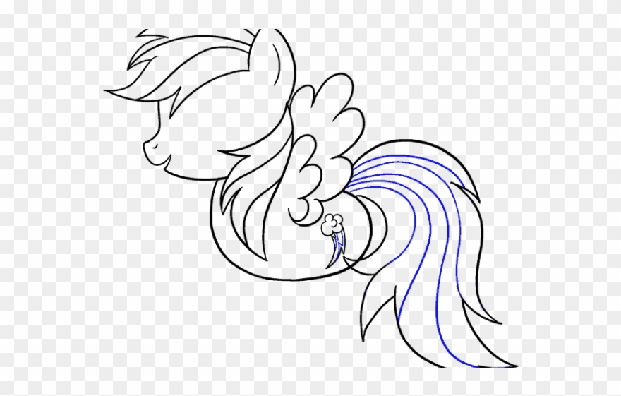 Drawn My Little Pony Rainbow Dash - Rainbow Dash Clipart