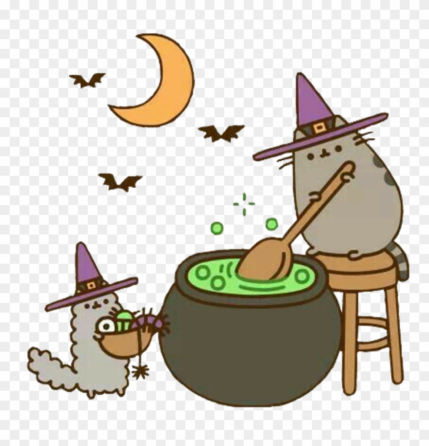 Pusheen Sticker - Pusheen Halloween Png Clipart