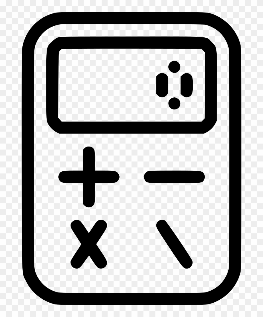 Calculator Comments - Calculator Line Icon Clipart