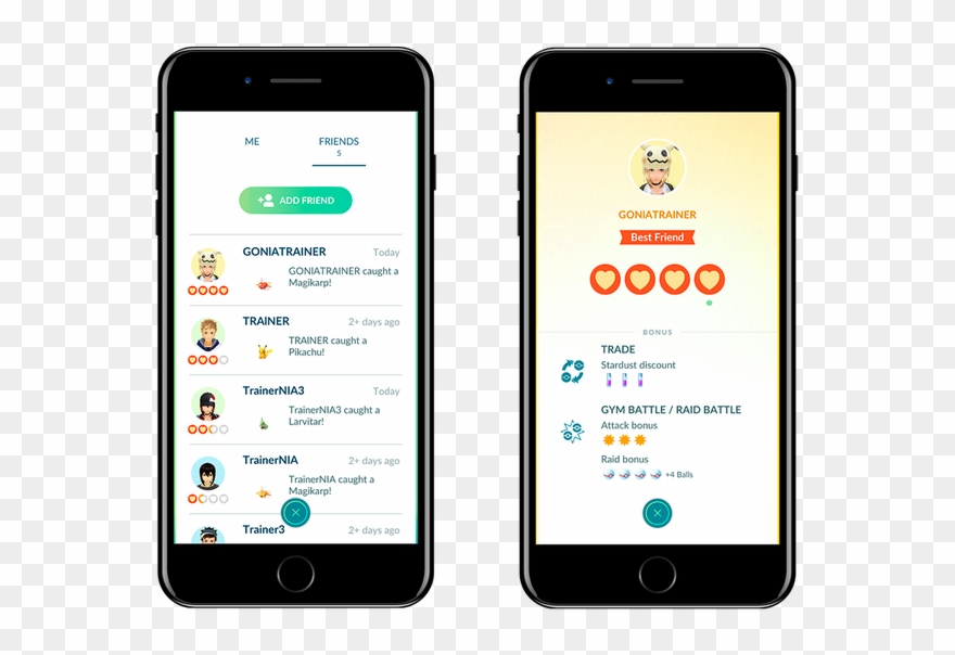Pokemon Go Friends - Mobile Browser Screen Clipart