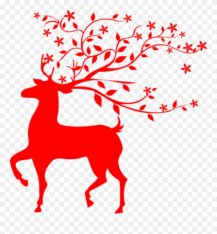 Red Elk Transparent - Vinilos Para Las Pared De Arbiles Clipart
