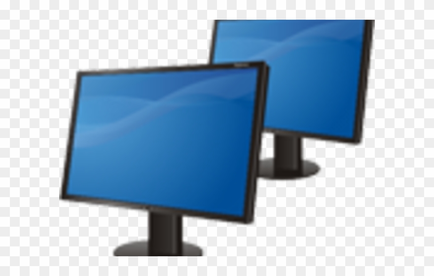 Pc Clipart Client Pc - Multiple Monitor Icon - Png Download