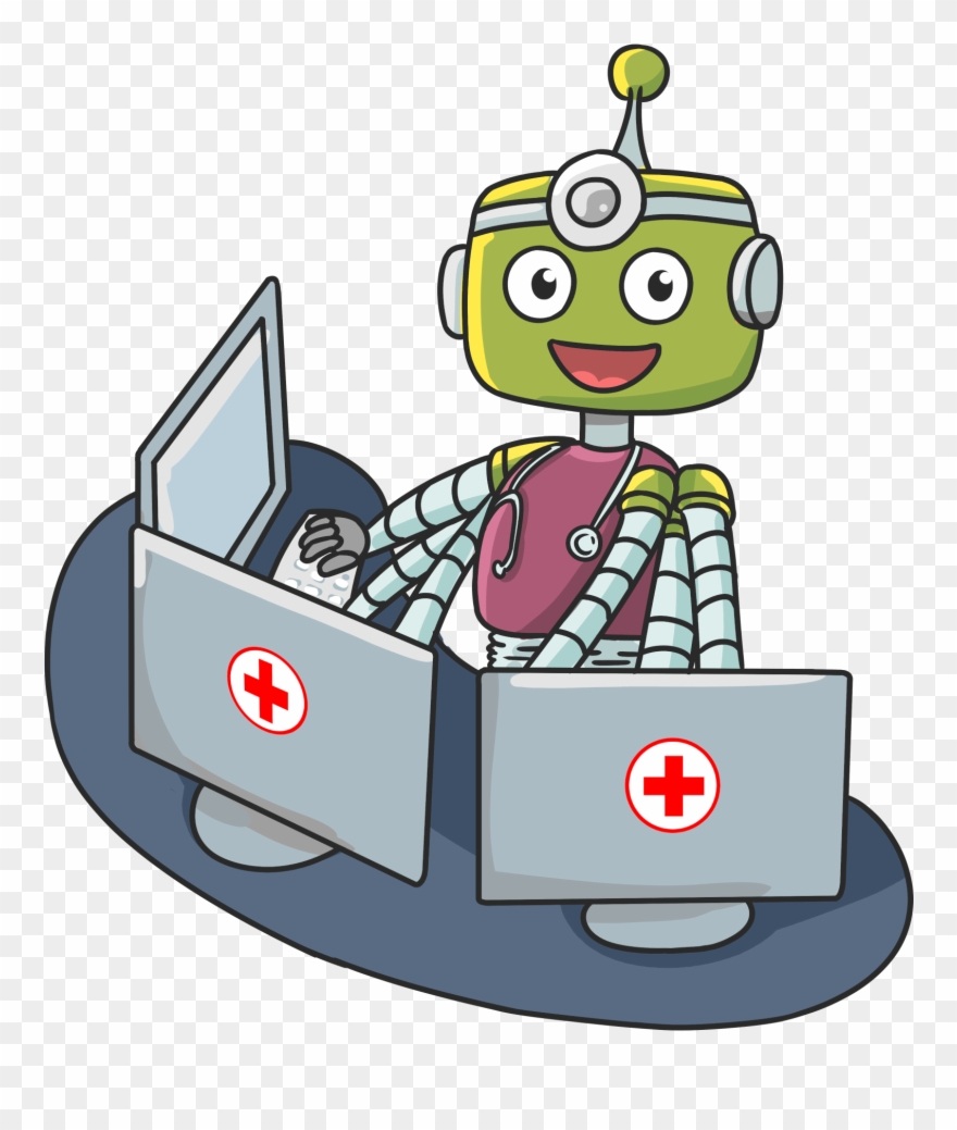 Chatty Mcmedbot Asks - Cartoon Clipart