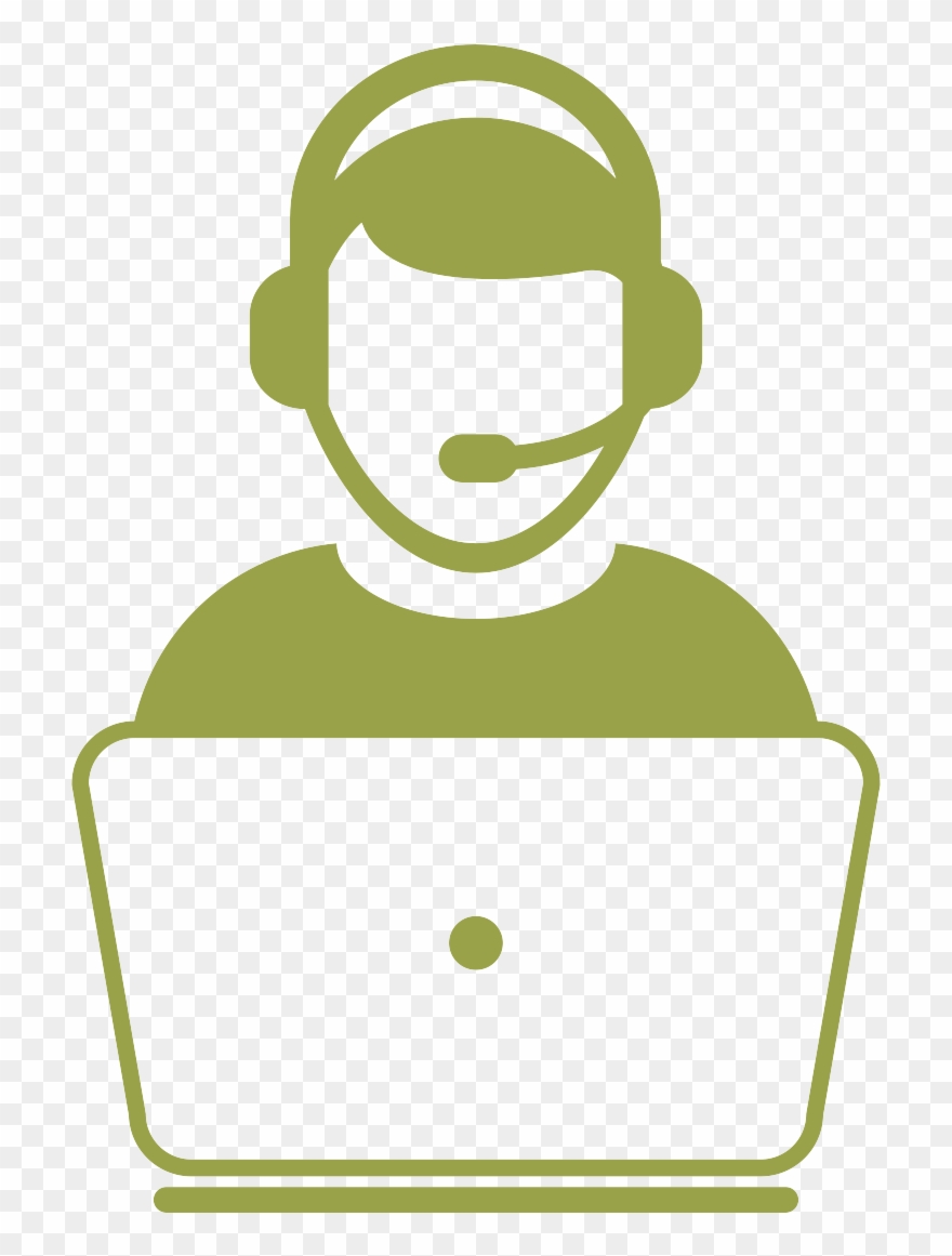 Customer Support - Service Person Icon Clipart