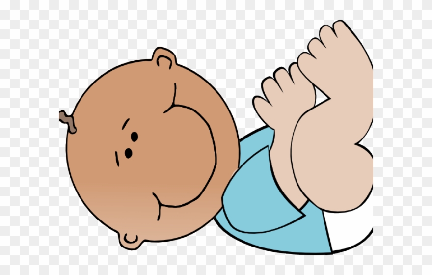 Lying Down Clipart Baby Boy - Baby Nappy Change Cartoon - Png Download