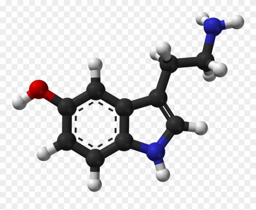 Molecular Structure Of Serotonin - Serotonin Molecule Clipart