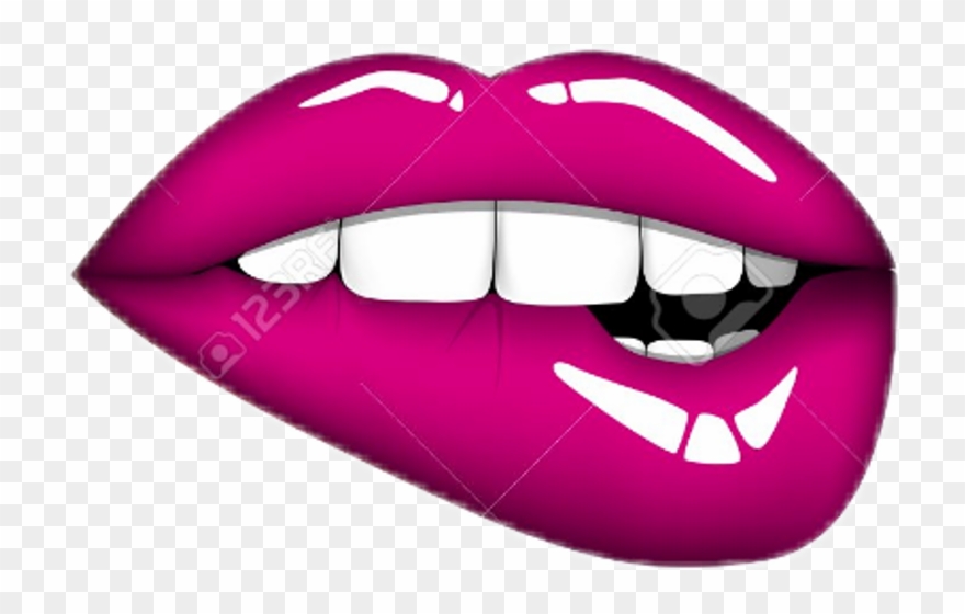 Transparent Red Cartoon Lips Clipart