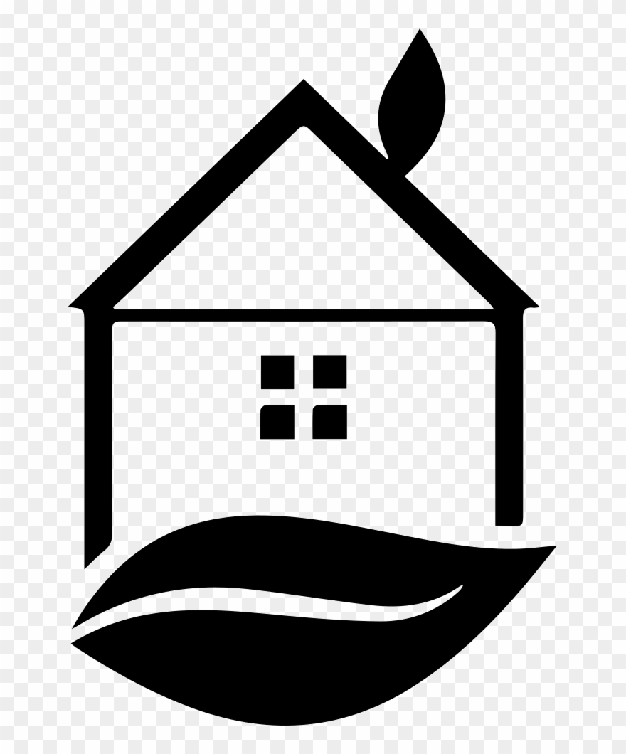 Air Monitoring Network Comments - House With Leaf Logo Clipart