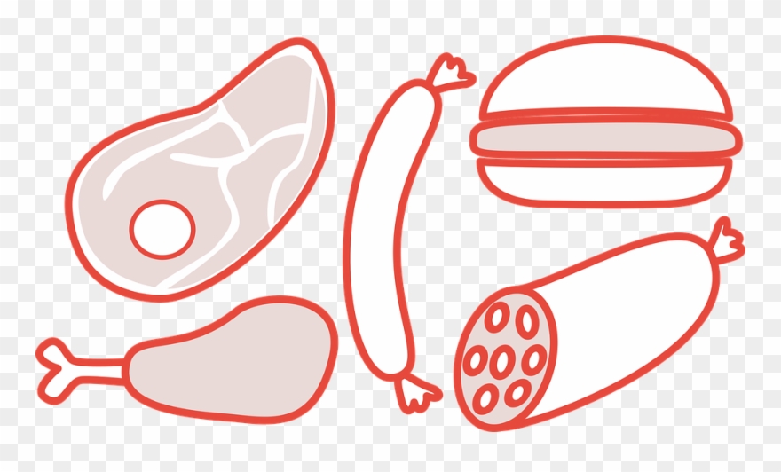 Sausage, Hamburger, Meat, Steak, Chicken, Thigh, Food - Png ไส้กรอก การ์ตูน Clipart