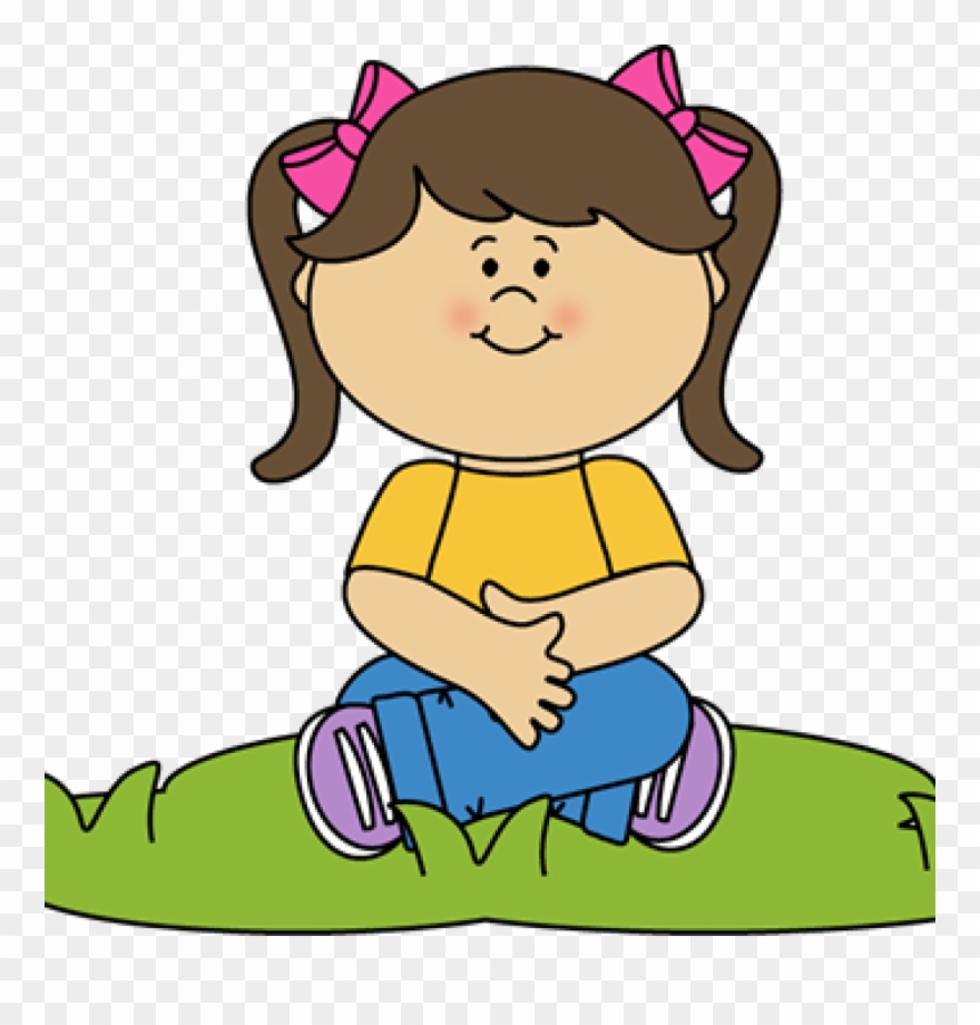 Sit Clipart Sit Clipart Amazing Sit Clipart Recess - Girl Sitting Down Clipart - Png Download