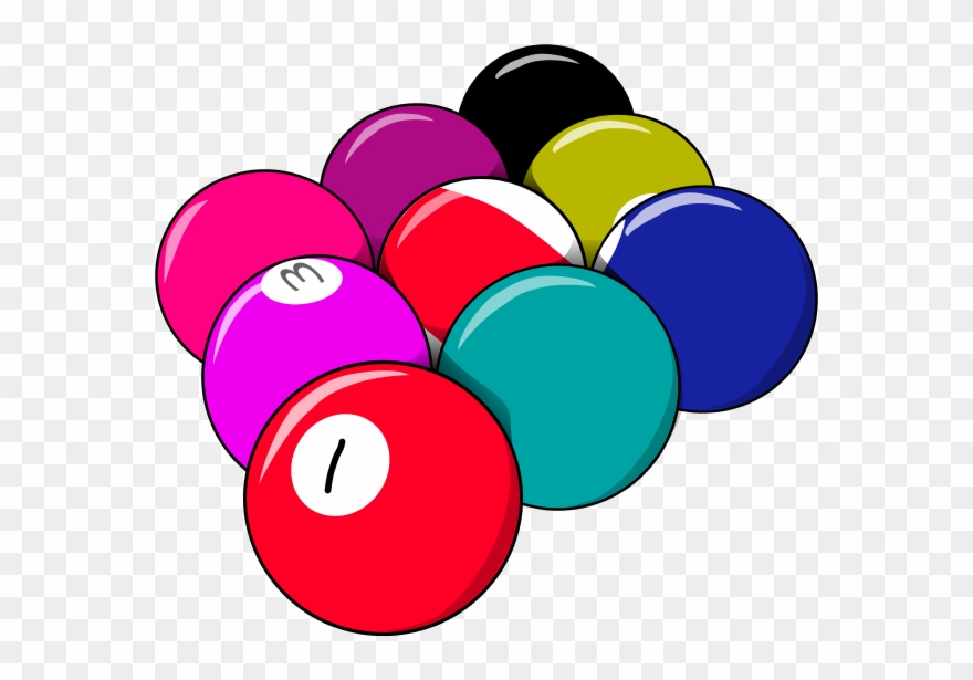Pool Balls Clip Art N21 - Form In Art - Png Download
