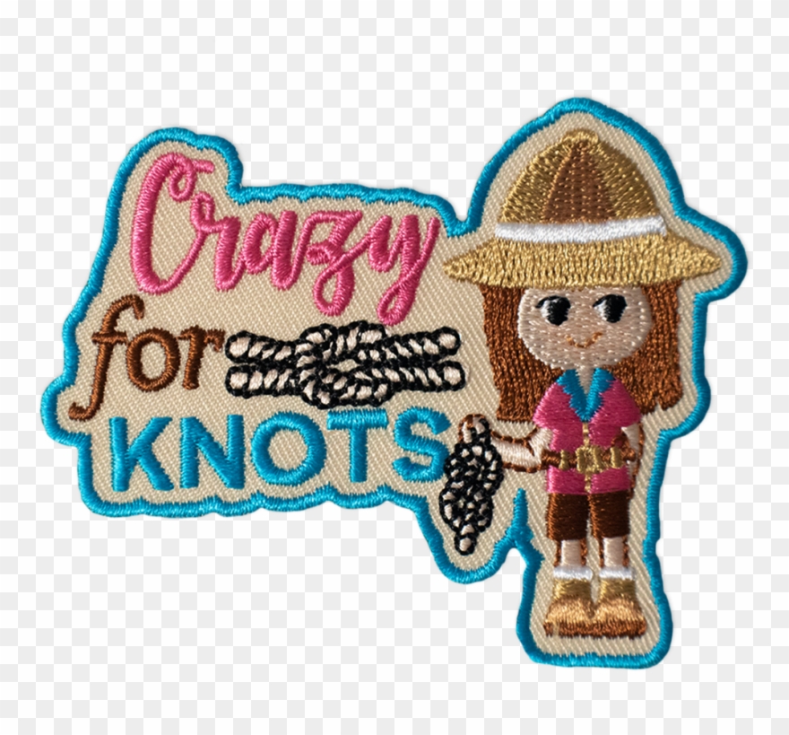 Crazy For Knots Patch - Cartoon Clipart