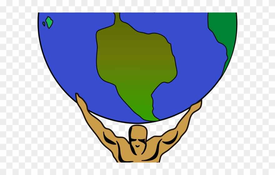 Mythology Clipart Greek Citizen - Atlas Statue Clipart - Png Download