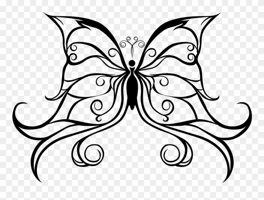 Imagenes Dibujos De Tribales - Mariposa Dibujo Png Clipart
