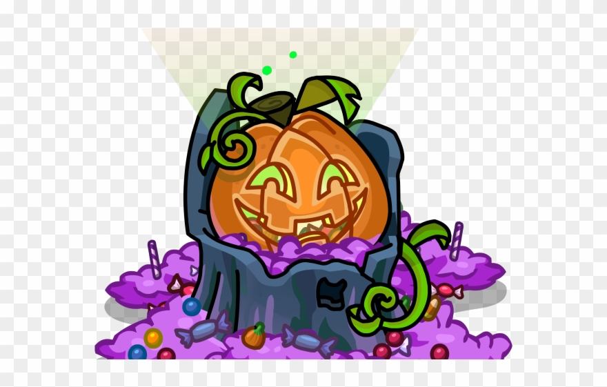 Trick Or Treat Clipart Pumpkin - Calabaza Club Penguin - Png Download