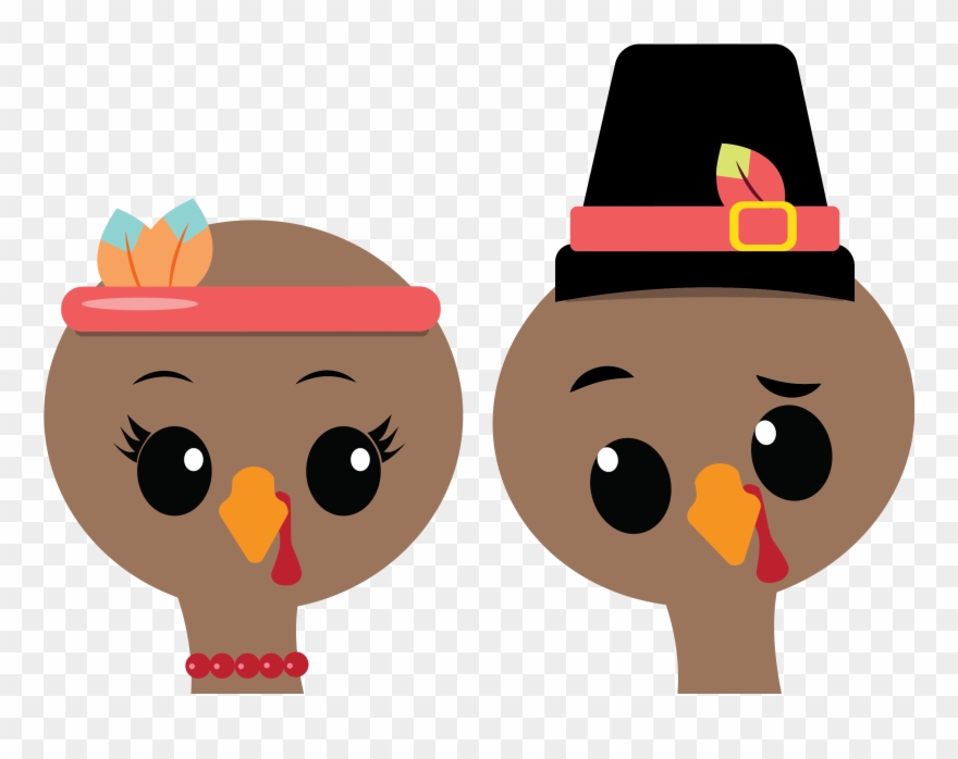 Turkey At Thanking Giving Day - Cartoon Clipart