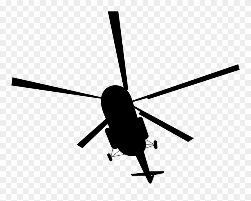 Helicopter Graphics - Black Helicopter Png Clipart