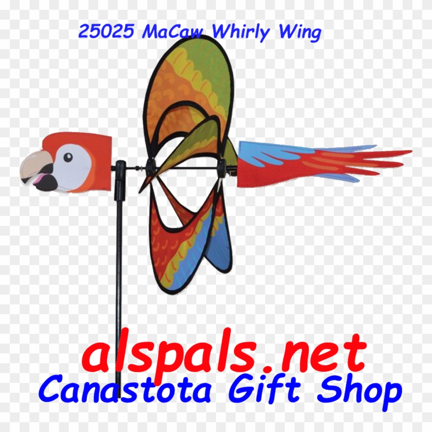 Macaw Petite & Whirly Wing Spinner Upc Clipart