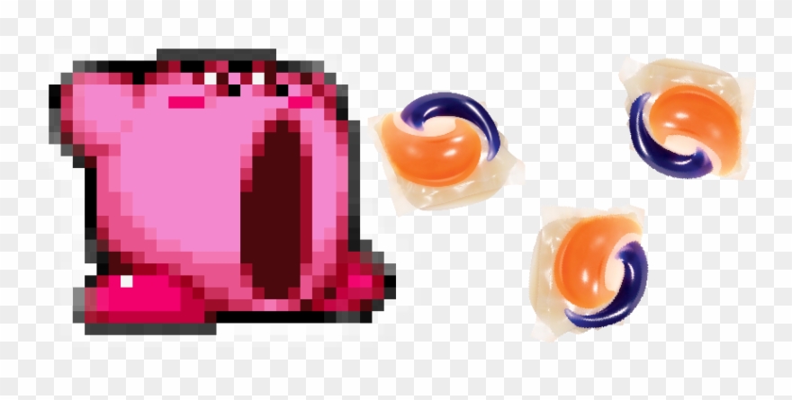 Orange - Kirby Eating Tide Pods Clipart